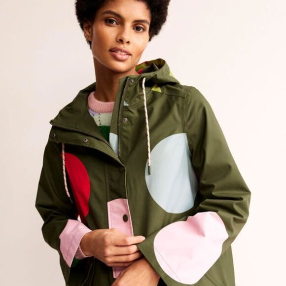 NWT BODEN WELLS Spot Waterproof Coat Size 14R - Picture 4 of 8